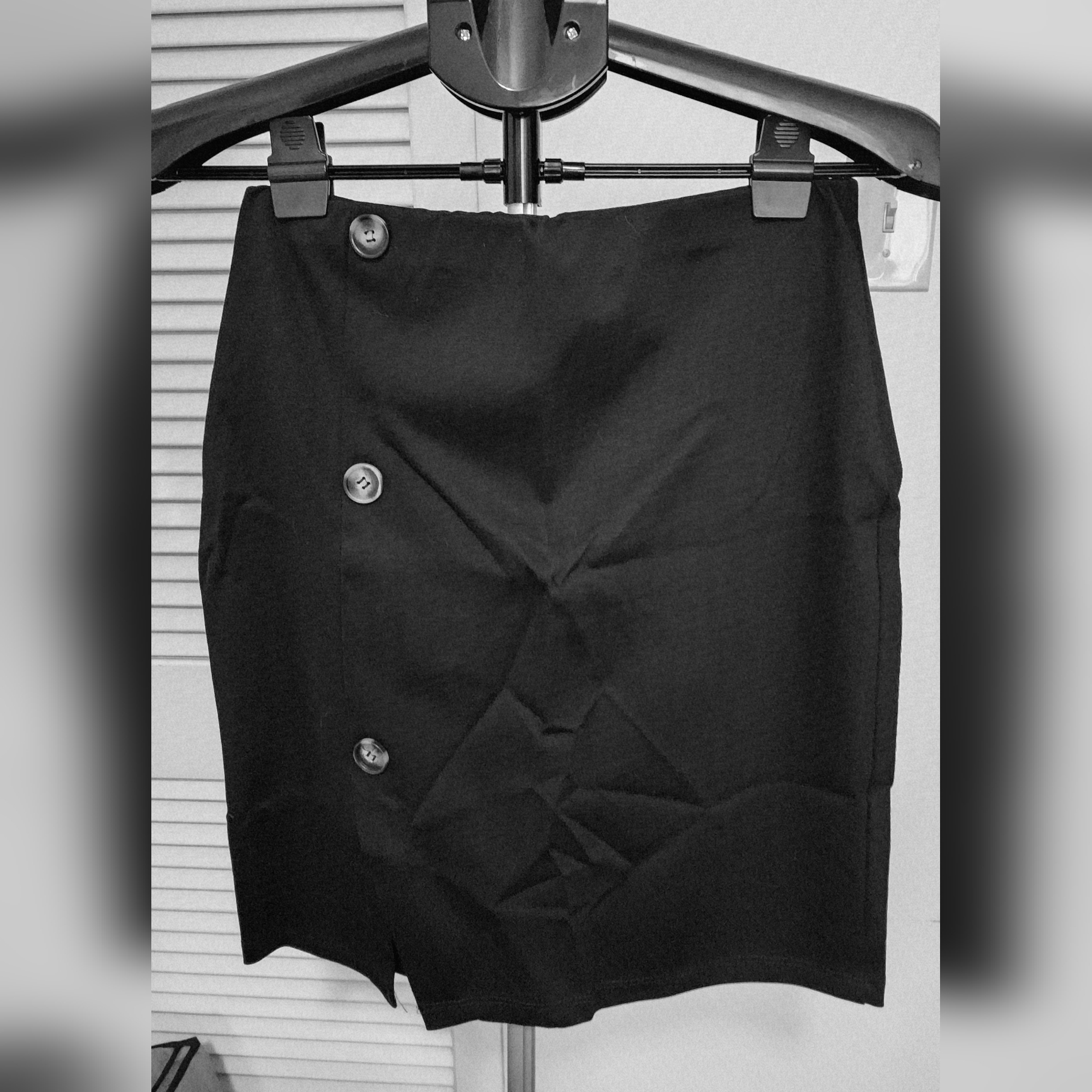 10 For $10 Sophisticated Black Button Skirt